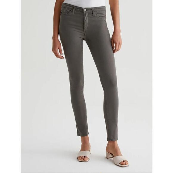 Adriano Goldschmied AG The Prima Mid-Rise Cigarette Leg Pants Charcoal Grey, 25R - Picture 1 of 15